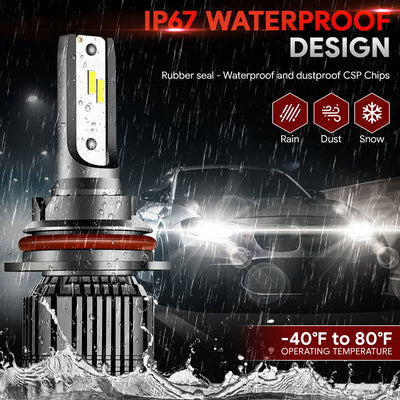 hid-9007-hb5-led-headlight-high-low-beam-fog-lamp-bulb-conversion-kit-w-fan-aluminum-pair-nvl-cfs-9007 - 5