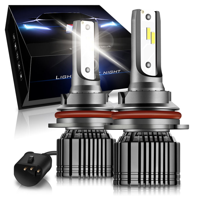 hid-9007-hb5-led-headlight-high-low-beam-fog-lamp-bulb-conversion-kit-w-fan-aluminum-pair-nvl-cfs-9007 - 1