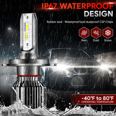 hid-h3-led-headlight-high-low-beam-fog-lamp-light-bulb-conversion-kit-w-fan-aluminum-pair-nvl-cfs-h4 - 5