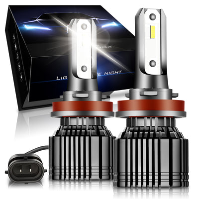 hid-h8-h9-h11-led-headlight-hi-low-beam-fog-lamp-bulb-conversion-kit-w-fan-aluminum-pair-nvl-cfs-h8 - 1