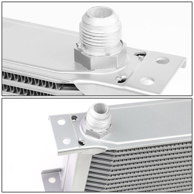 D-Motoring - Oil Cooler - 10 AN - 12-7/8 in. L X 2 in.W X 4-3/4 in. H - 13-Row - Aluminum - Universal - 2