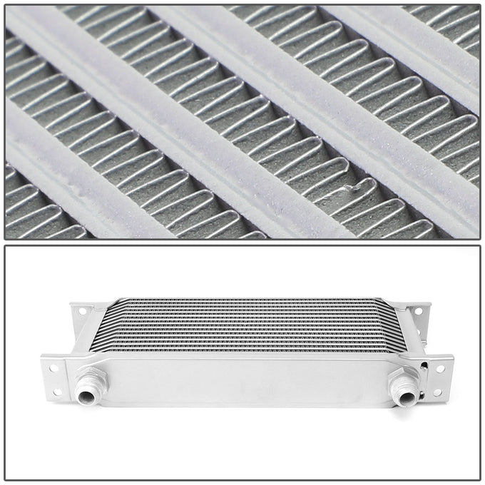D-Motoring - Oil Cooler - 10 AN - 12-7/8 in. L X 2 in.W X 5-1/2 in. H - 15-Row - Aluminum - Universal - 4
