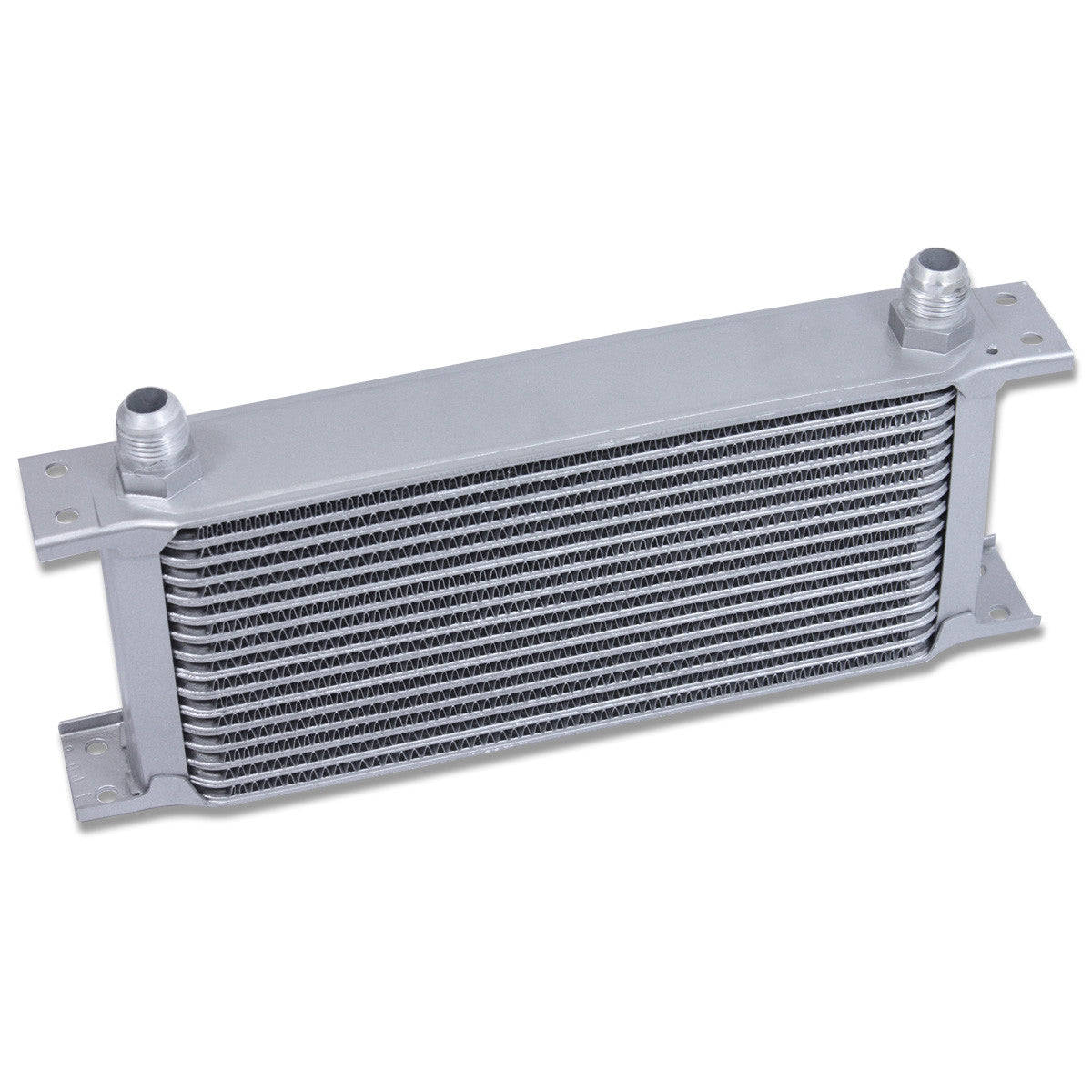 D-Motoring - Oil Cooler - 10 AN - 13.00 in. x 6.00 in. x 2.00 in. - 16-Row - Aluminum - Universal - 1