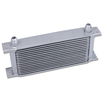 D-Motoring - Oil Cooler - 10 AN - 13.00 in. x 6.00 in. x 2.00 in. - 16-Row - Aluminum - Universal - 1