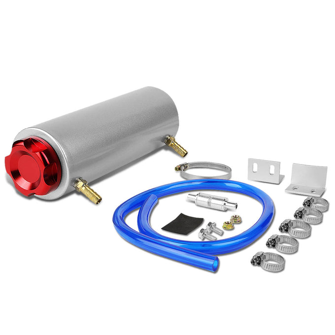 D-Motoring - Oil Catch Tank - 7.25 in. Height x 2.5 in. Diameter - Aluminum - 1