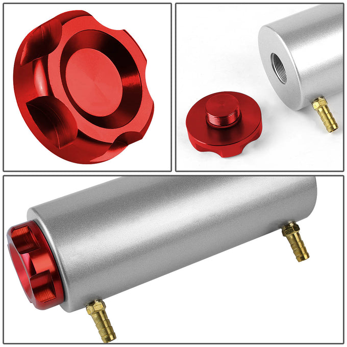 D-Motoring - Oil Catch Tank - 7.25 in. Height x 2.5 in. Diameter - Aluminum - 5