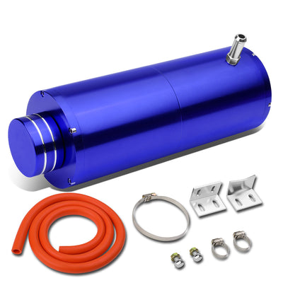 D-Motoring - Coolant Recovery Tank - 8.5 in. Height x 3 in. Diameter - 3/8 in. Barb Fitting - W / Removable Cap - Aluminum - 15