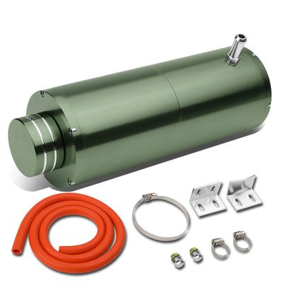 D-Motoring - Coolant Recovery Tank - 8.5 in. Height x 3 in. Diameter - 3/8 in. Barb Fitting - W / Removable Cap - Aluminum - 14