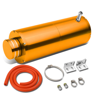 D-Motoring - Coolant Recovery Tank - 8.5 in. Height x 3 in. Diameter - 3/8 in. Barb Fitting - W / Removable Cap - Aluminum - 7