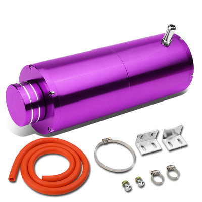 D-Motoring - Coolant Recovery Tank - 8.5 in. Height x 3 in. Diameter - 3/8 in. Barb Fitting - W / Removable Cap - Aluminum - 11