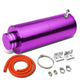 D-Motoring - Coolant Recovery Tank - 8.5 in. Height x 3 in. Diameter - 3/8 in. Barb Fitting - W / Removable Cap - Aluminum - 11
