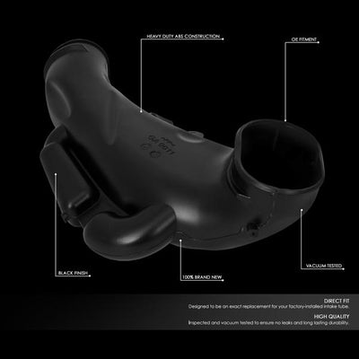 D-Motoring - 08-12 Accord Crosstour 3.5LEngine Air Intake Resonator Inlet Duct - Tube B - ABS - Plug-n-Play - 2