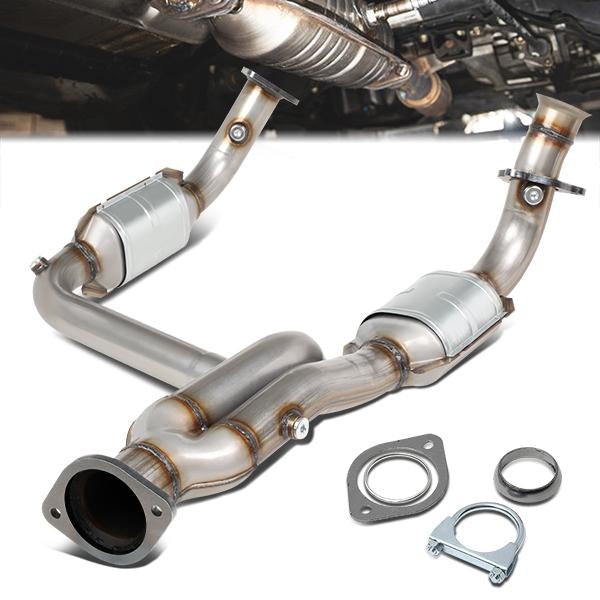 99-05 GMC Sierra Silverado 4.3L 4.8L 5.3L Catalytic Converter Exhaust Y-Pipe - Stainless Steel - OEM-CONV-001 - 1