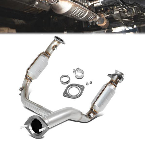 07-09 Tahoe Yukon Suburban 4.8L 5.3L 6.0L Catalytic Converter Exhaust Y-Pipe - Stainless Steel - OEM-CONV-002 - 1