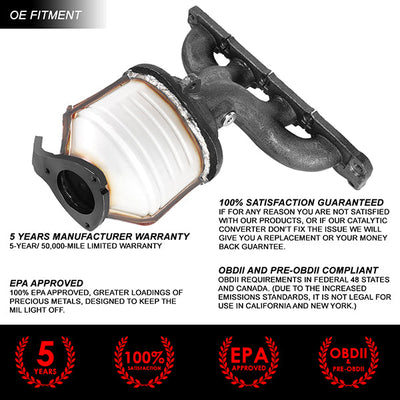 Factory Replacement Catalytic Converter <BR>04-08 Chevy Malibu 06-08 Pontiac G6 2.2L 2.4L
