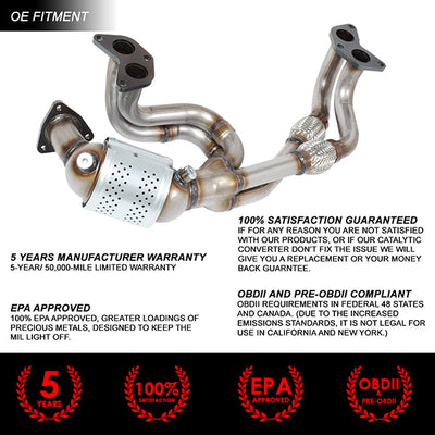 Factory Replacement Catalytic Converter <BR>06-12 Subaru Outback Legacy Impreza 2.5L Non-Turbo
