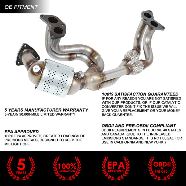 Factory Replacement Catalytic Converter <BR>06-12 Subaru Outback Legacy Impreza 2.5L Non-Turbo