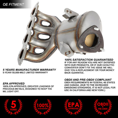 Factory Replacement Catalytic Converter<BR>11-16 Chevy Cruze/Limited 12-17 Sonic 1.8L