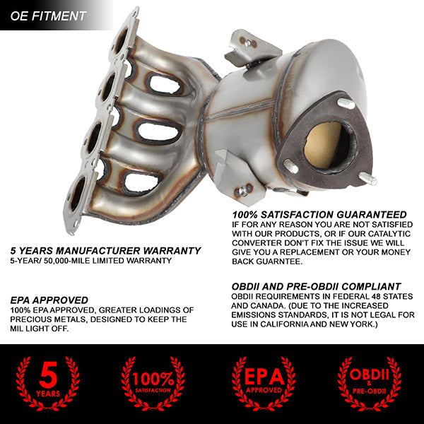Factory Replacement Catalytic Converter<BR>11-16 Chevy Cruze/Limited 12-17 Sonic 1.8L