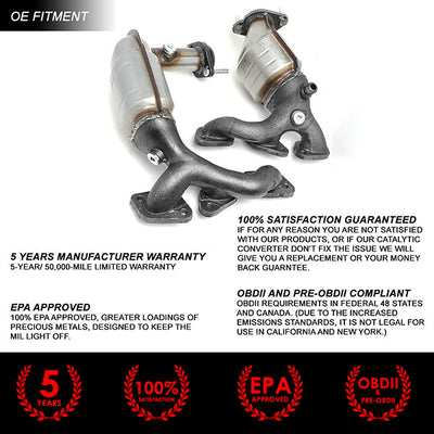 Factory Replacement Catalytic Converter <BR>01-08 Ford Escape 05-08 Mercury Mariner 3.0L