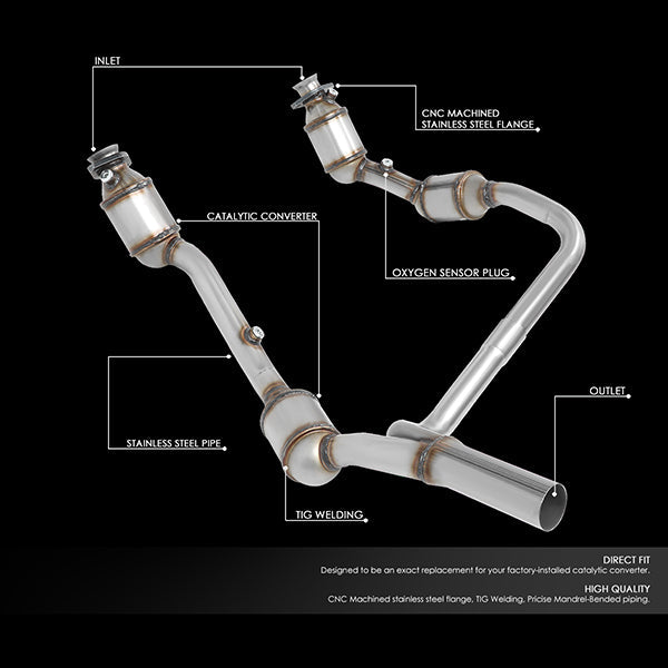 Factory Replacement Catalytic Converter <BR>07-09 Jeep Wrangler JK 3.8L