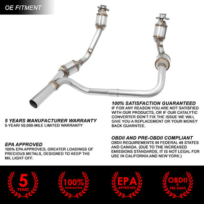 Factory Replacement Catalytic Converter <BR>07-09 Jeep Wrangler JK 3.8L