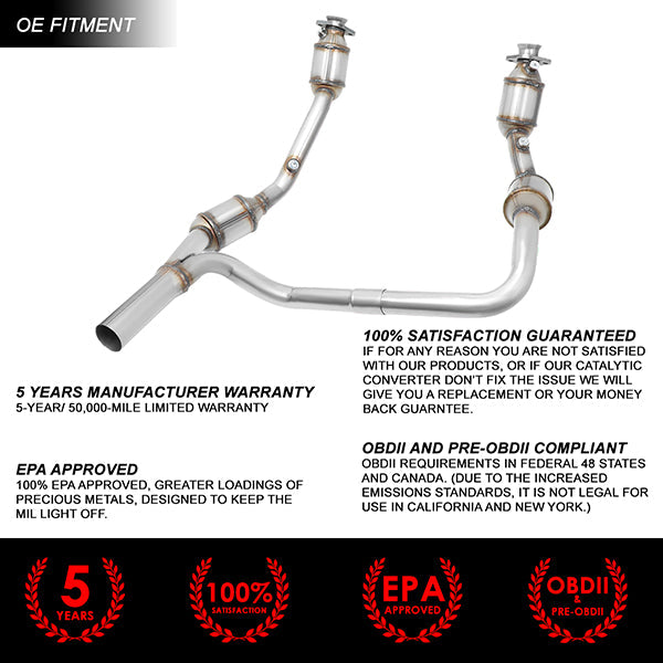 Factory Replacement Catalytic Converter <BR>07-09 Jeep Wrangler JK 3.8L
