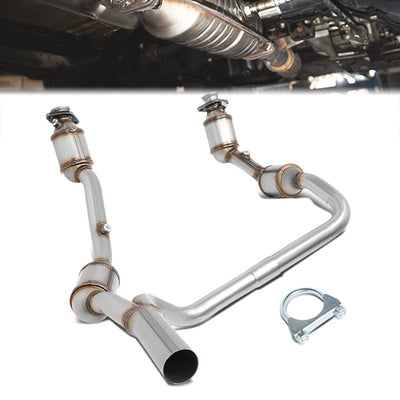 07-09 Jeep Wrangler Jk 3.8L Catalytic Converter Exhaust Y-Pipe - Stainless Steel - OEM-CONV-013 - 1