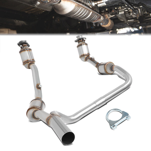 07-09 Jeep Wrangler Jk 3.8L Catalytic Converter Exhaust Y-Pipe - Stainless Steel - OEM-CONV-013 - 1