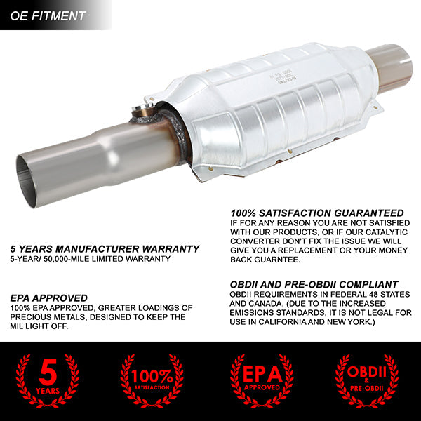 Factory Replacement Catalytic Converter <BR>93-98 Jeep Grand Cherokee 96-00 Cherokee 4.0L