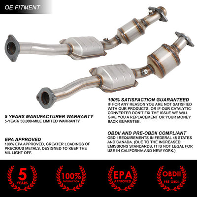 Factory Replacement Catalytic Converter <BR>02-11 Ford Crown Victoria Lincoln Town Car