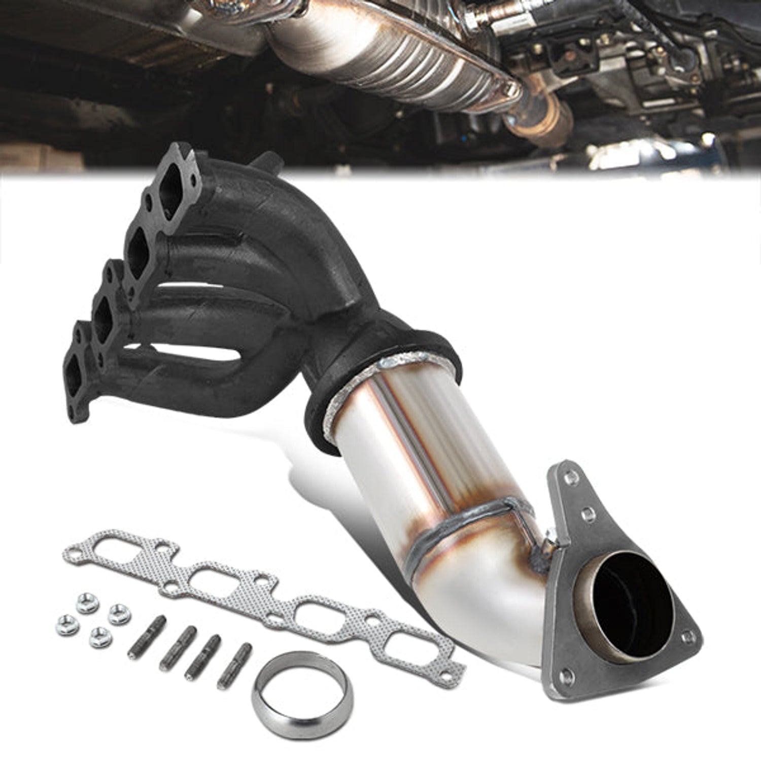 07-12 Chevy Colorado GMC Canyon 2.9L Catalytic Converter Exhaust Y-Pipe - Stainless Steel - OEM-CONV-025 - 1