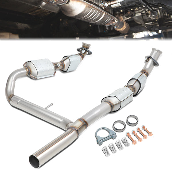 04-06 Ford F150 Lincoln Mark LT 5.4L 4WD Catalytic Converter Exhaust Y-Pipe - Stainless Steel - OEM-CONV-026 - 1