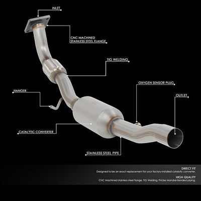 Factory Replacement Catalytic Converter <BR>01-05 Volkswagen Jetta Beetle / 01-06 Golf 2.0L