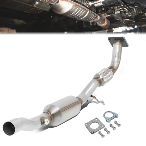 01-06 VW Golf Jetta Beetle 2.0L Catalytic Converter Exhaust Y-Pipe - Stainless Steel - OEM-CONV-027 - 1
