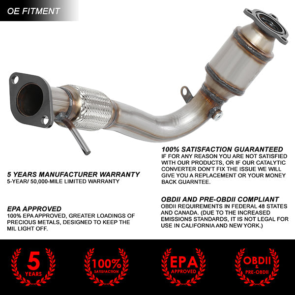 Factory Replacement Catalytic Converter<BR>10-15 GMC Terrain Chevy Equinox 2.4L