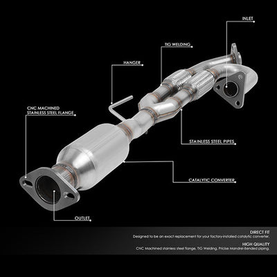 Factory Replacement Catalytic Converter <BR>03-07 Nissan Murano 3.5L Y-Pipe