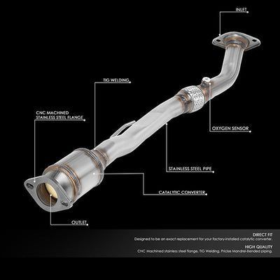Factory Replacement Catalytic Converter <BR>02-05 Nissan Altima V6 (4 Speed Transmission/MT)