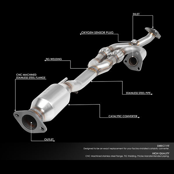 Factory Replacement Catalytic Converter <BR>04-08 Nissan Maxima Quest 05-06 Altima V6 Y-Pipe