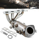02-06 Toyota Camry 2.4L Solara Catalytic Converter Exhaust Y-Pipe - Stainless Steel - OEM-CONV-035 - 1