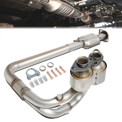 04-06 Jeep Wrangler 4.0 Catalytic Converter Exhaust Y-Pipe - Stainless Steel - OEM-CONV-036 - 1