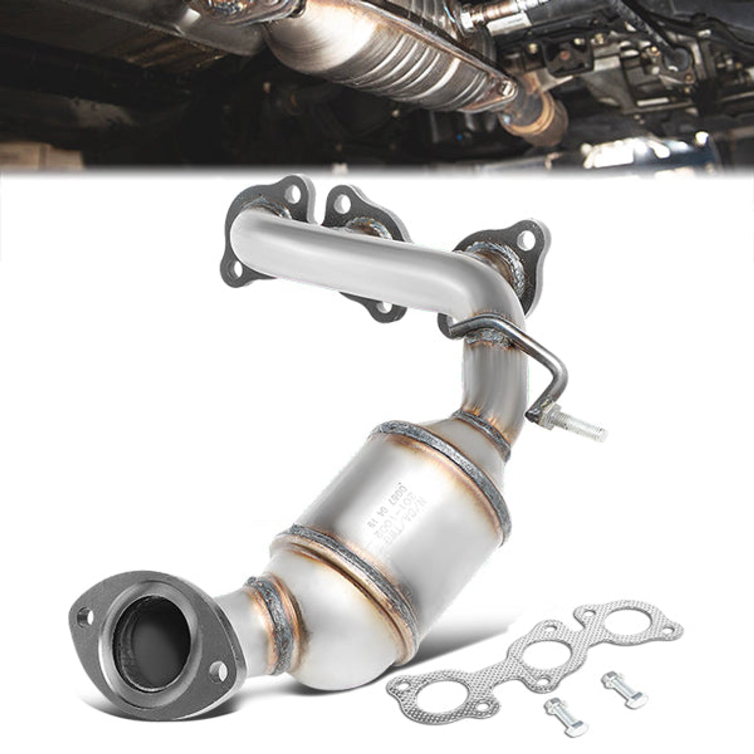04-07 Toyota Highlander Lexus RX330 AWD Catalytic Converter Exhaust Y-Pipe - Stainless Steel - OEM-CONV-043 - 1