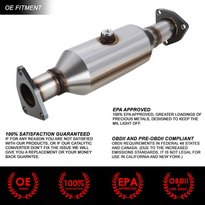 Factory Replacement Catalytic Converter <BR>01-03 Acura CL, 98-02 Accord, 99-04 Odyssey