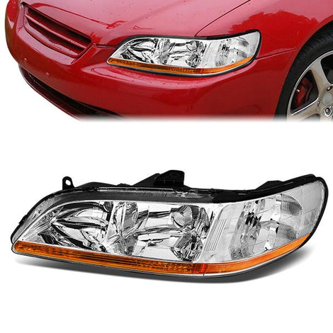 98-02 Honda Accord Headlight - Clear/Amber - OE Style - Left Side - OEM-HL-0001-L - 1
