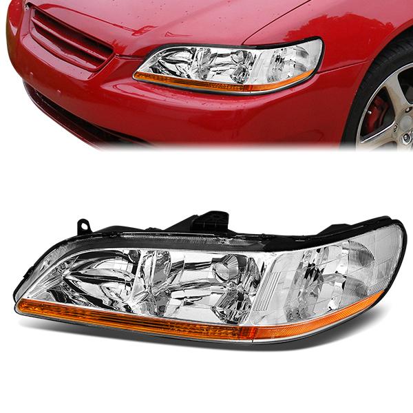 98-02 Honda Accord Headlight - Clear/Amber - OE Style - Left Side - OEM-HL-0001-L - 1