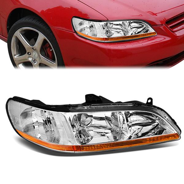 98-02 Honda Accord Headlight - Clear/Amber - OE Style - Right Side - OEM-HL-0001-R - 1