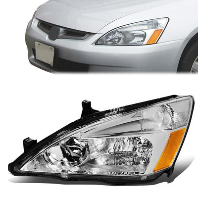 03-07 Honda Accord Headlight - Clear/Amber - OE Style - Left Side - OEM-HL-0002-L - 1