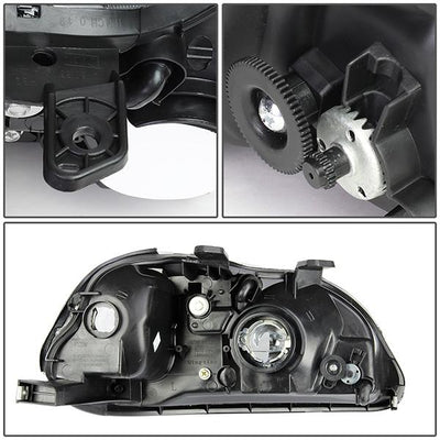 96-98 Honda Civic Headlight - Clear/Amber - OE Style - Left Side - OEM-HL-0005-L - 4