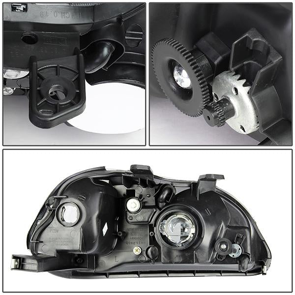 96-98 Honda Civic Headlight - Clear/Amber - OE Style - Left Side - OEM-HL-0005-L - 4