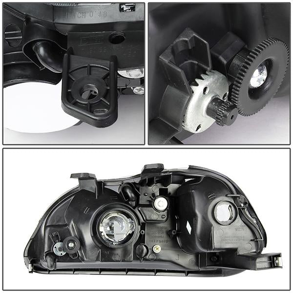 96-98 Honda Civic Headlight - Clear/Amber - OE Style - Right Side - OEM-HL-0005-R - 4